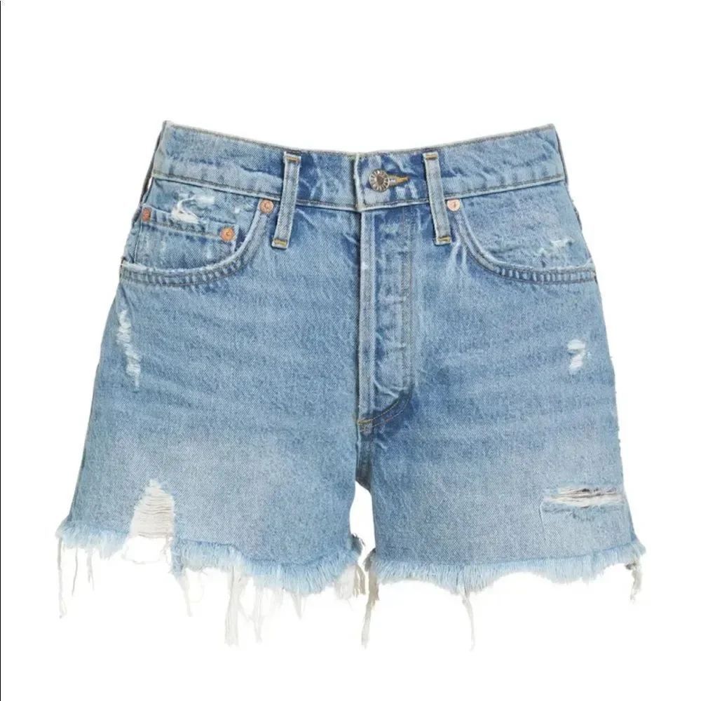 Agolde Parker Distressed Denim Shorts size 26